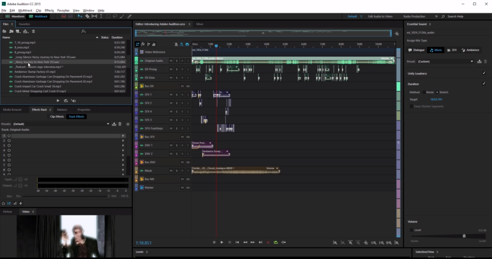 screenshot of Adobe Audition